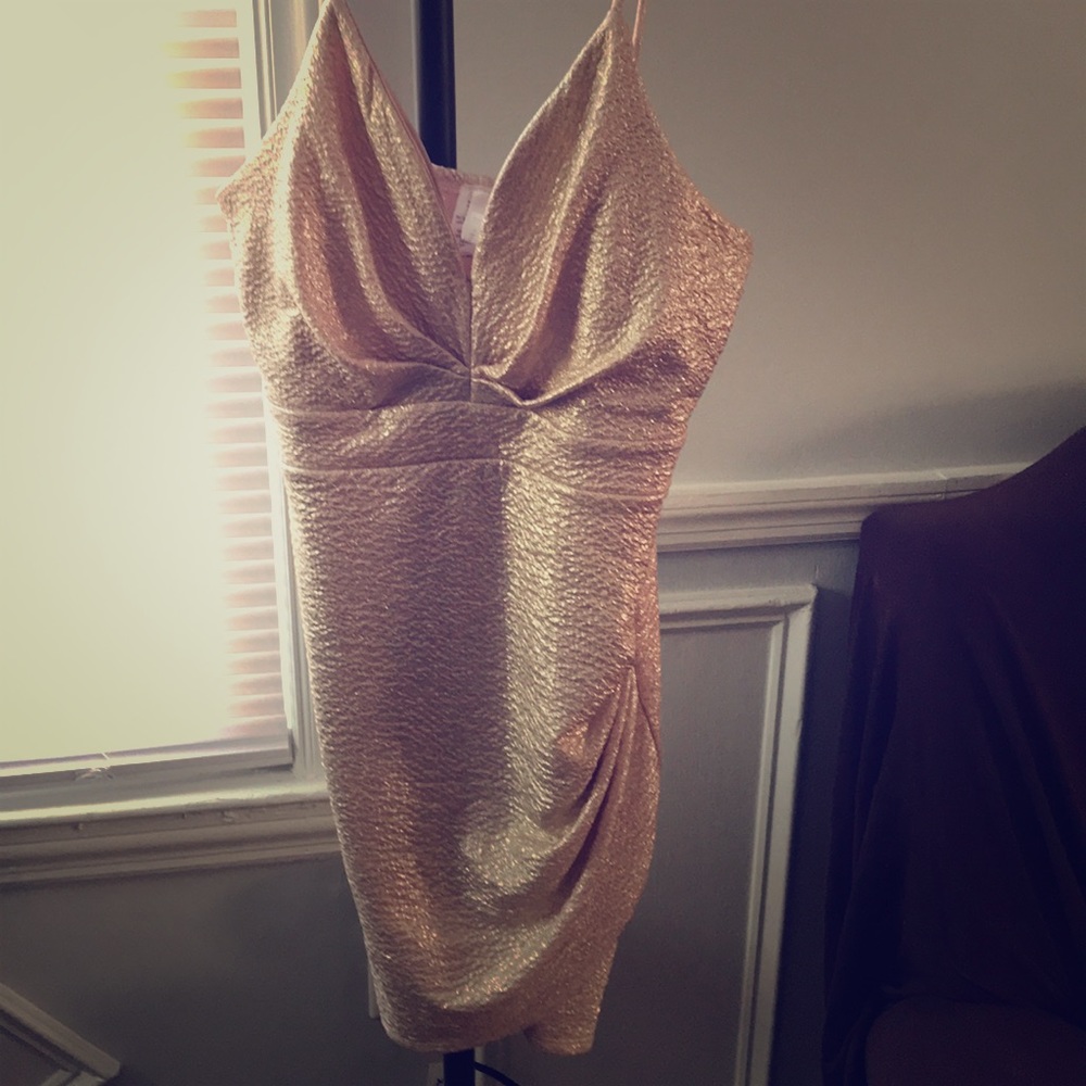 Never worn pink mini shimmery dress
